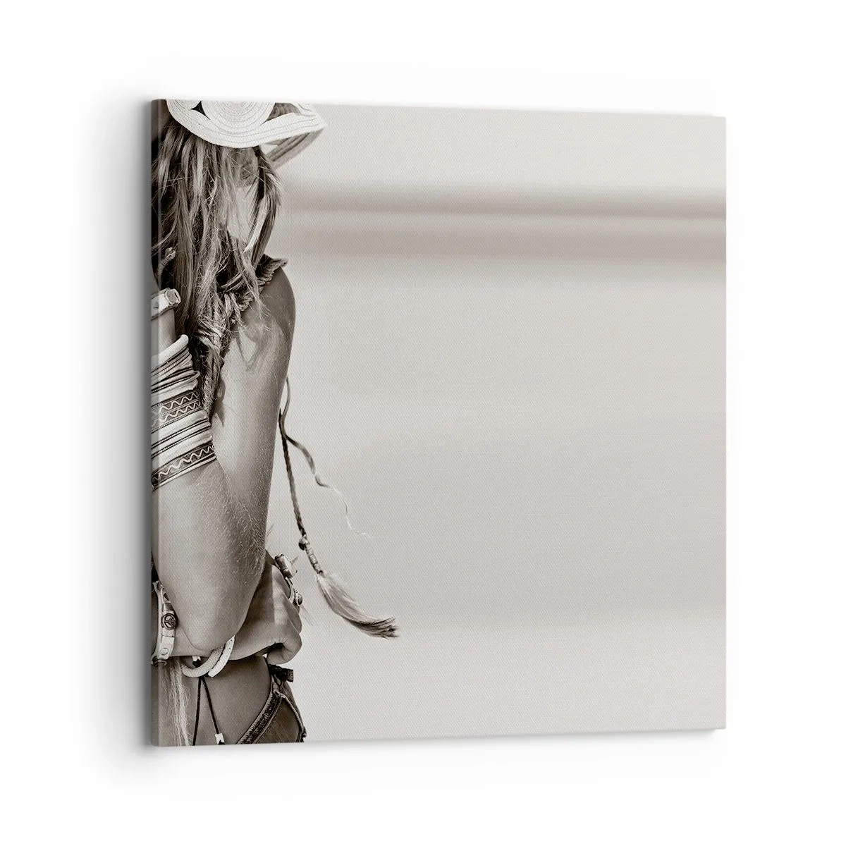 Schilderen op canvas - Waarom een meisje - 70x70 cm