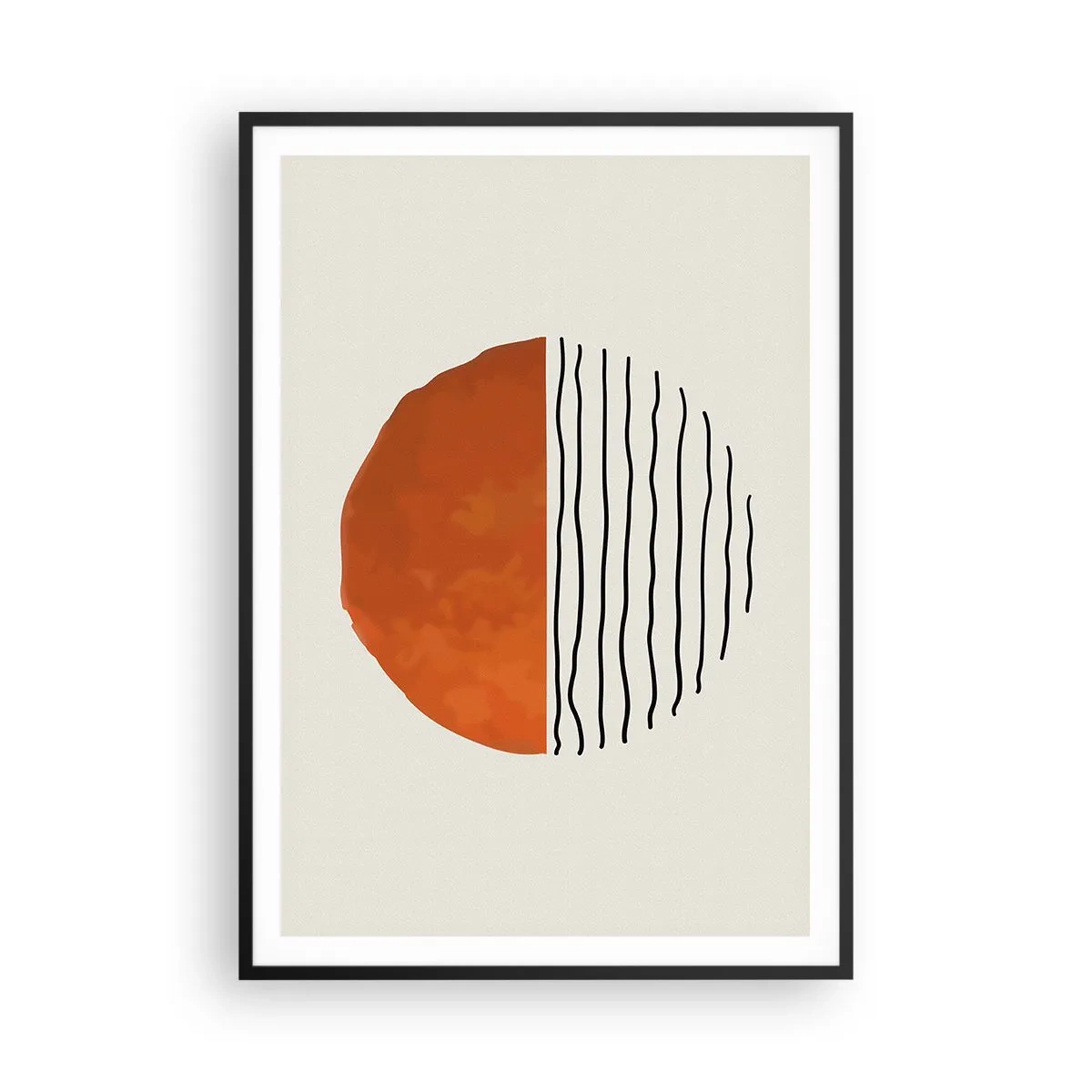 Poster in een zwarte lijst - In het Japanse klimaat - 70x100 cm