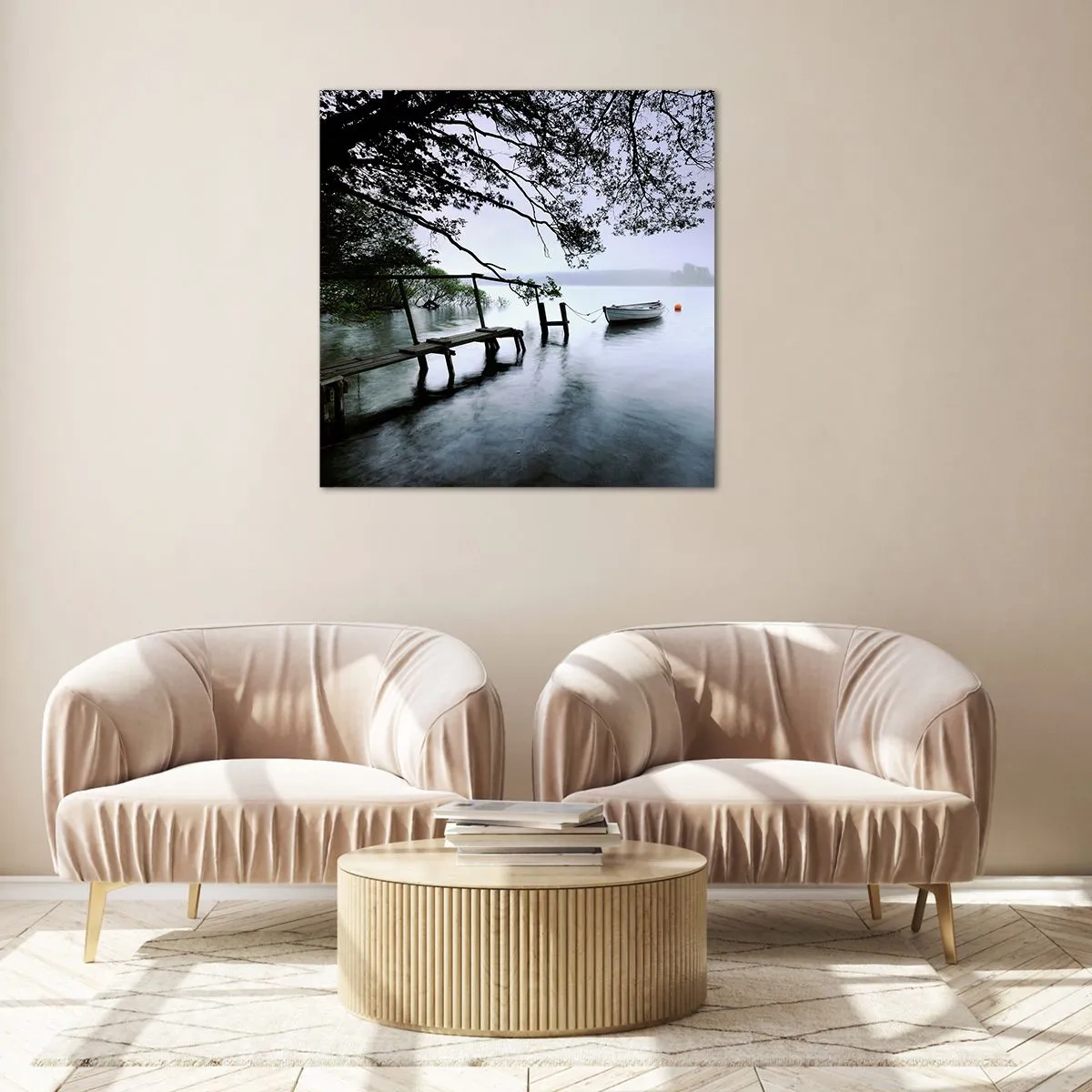 Schilderen op glas - Je bent al aan het rusten - 70x70 cm