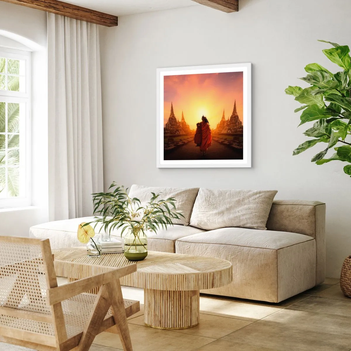 Poster in een witte lijst - In vrede voor de eeuwigheid - 30x30 cm