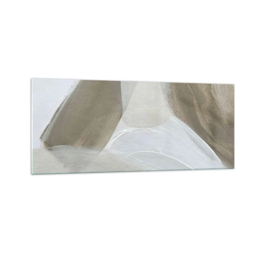 Schilderen op glas - Een golf van wit - 100x40 cm