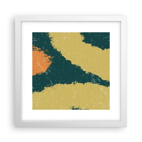 Poster in een witte lijst - Abstractie – langzame beweging - 30x30 cm