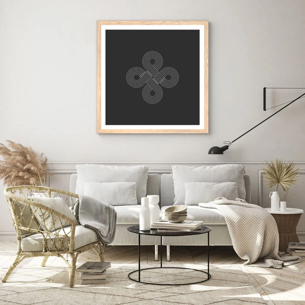 Een poster in een licht eiken lijst - In de Keltische geest - 50x50 cm