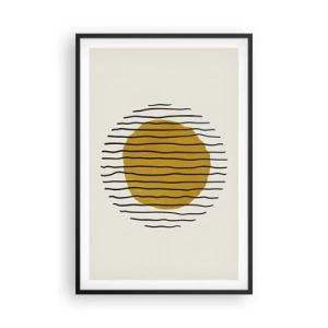 Poster in een zwarte lijst - Abstractie trillend van warmte - 61x91 cm