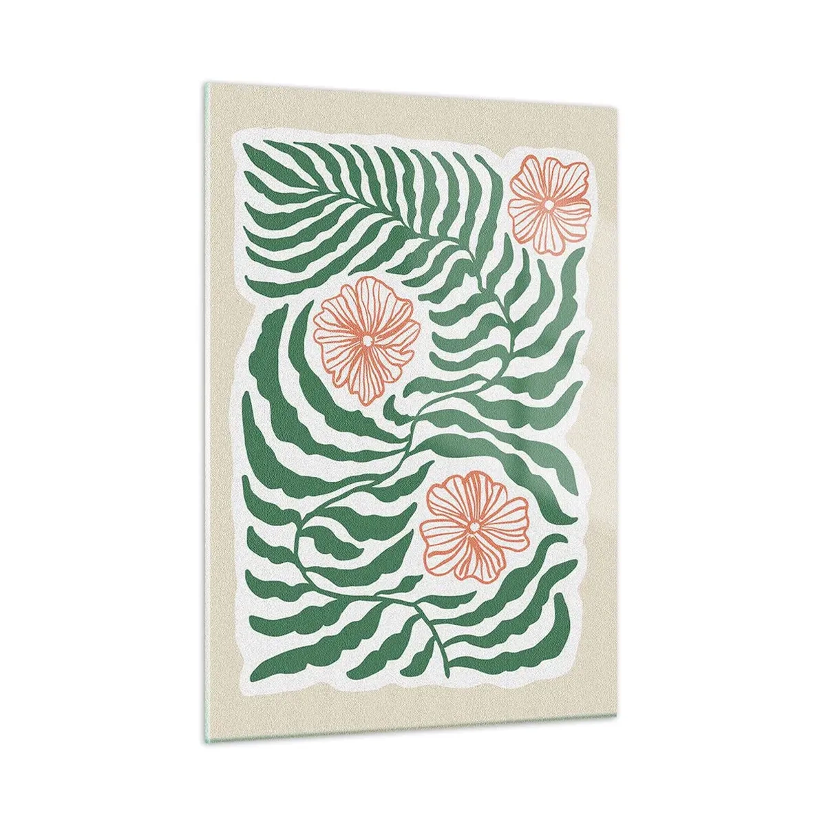 Schilderen op glas - Bloeiend in het groen - 50x70 cm