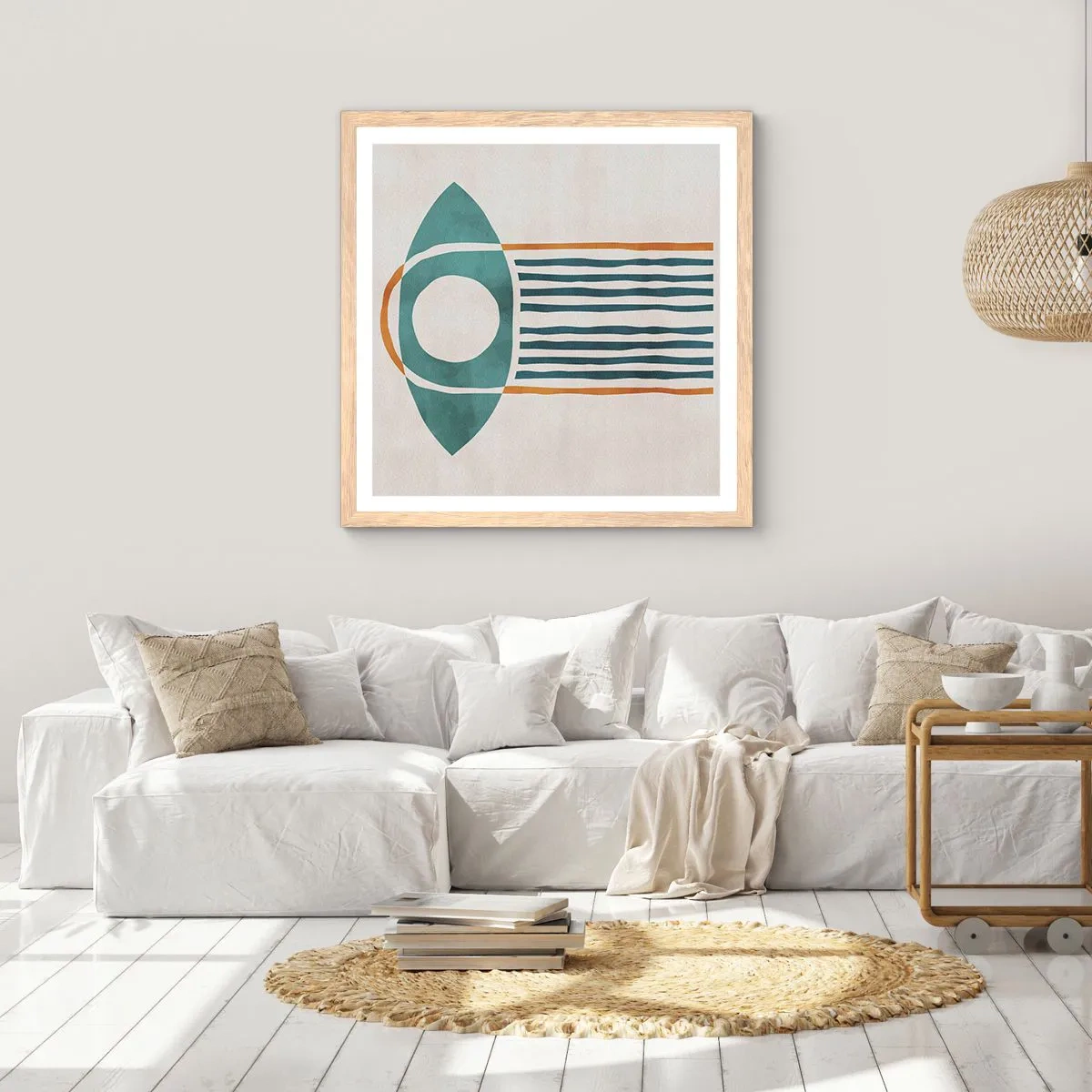 Een poster in een licht eiken lijst - Tekens en rituelen - 40x40 cm