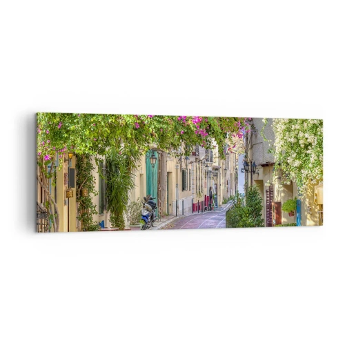 Schilderen op canvas - Bloeiende steeg - 140x50 cm