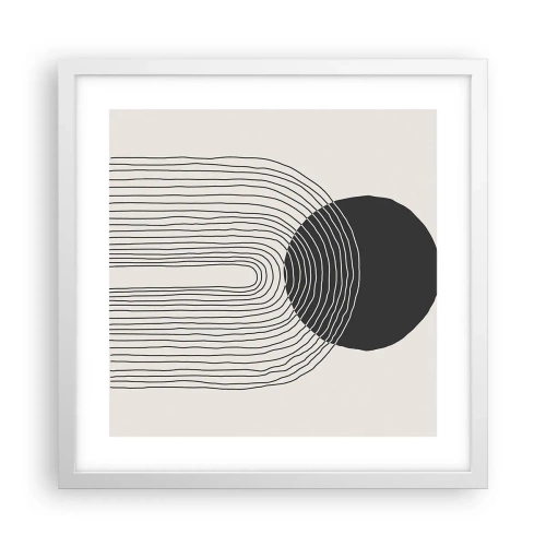 Poster in een witte lijst - Bibberen en vertrouwen - 40x40 cm