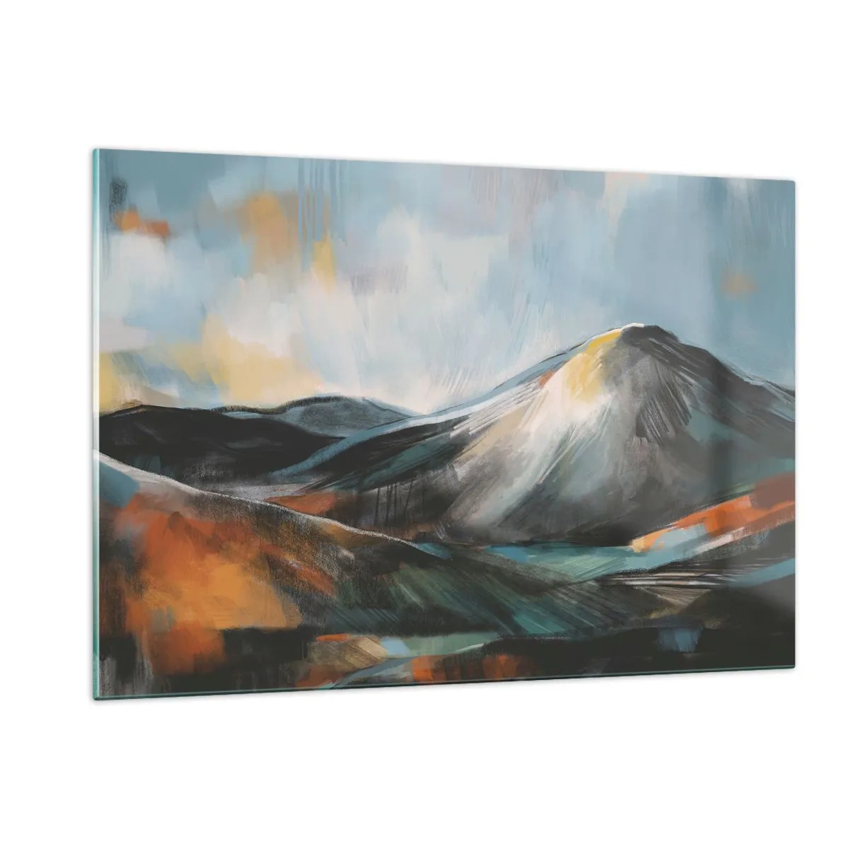 Schilderen op glas - Ruw en prachtig - 120x80 cm