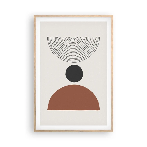 Een poster in een licht eiken lijst - Het middelpunt van de aandacht - 61x91 cm