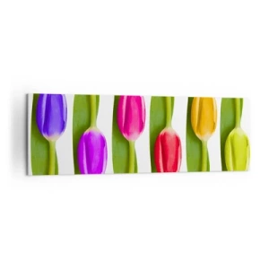 Schilderen op canvas - Regenboog compositie - 160x50 cm