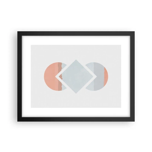 Poster in een zwarte lijst - De situatie is duidelijk - 40x30 cm