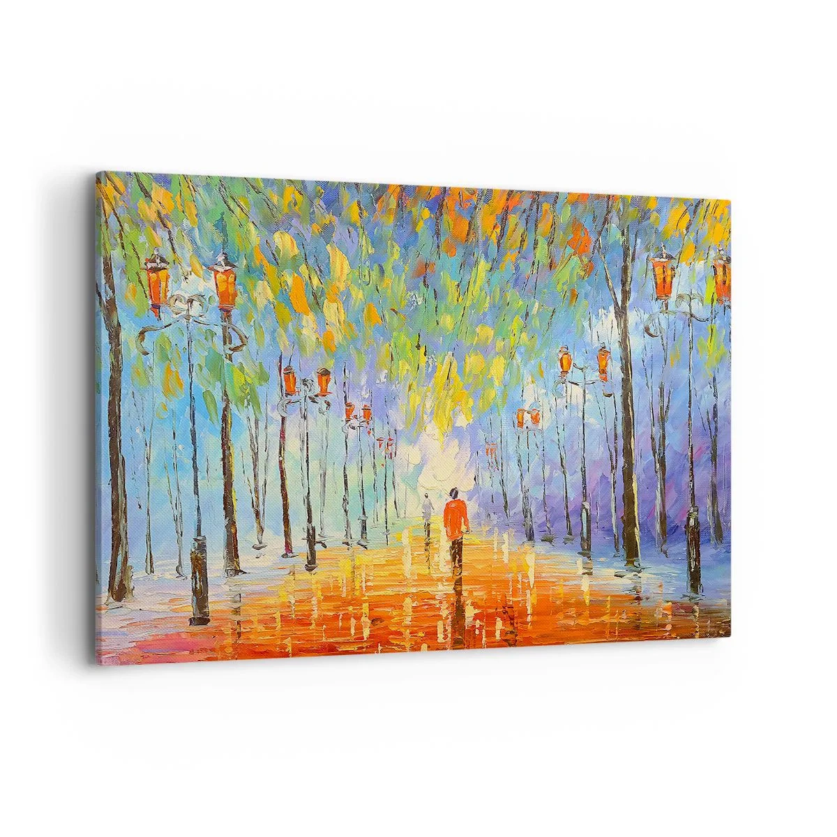 Schilderen op canvas - Nachtlied van regen - 100x70 cm