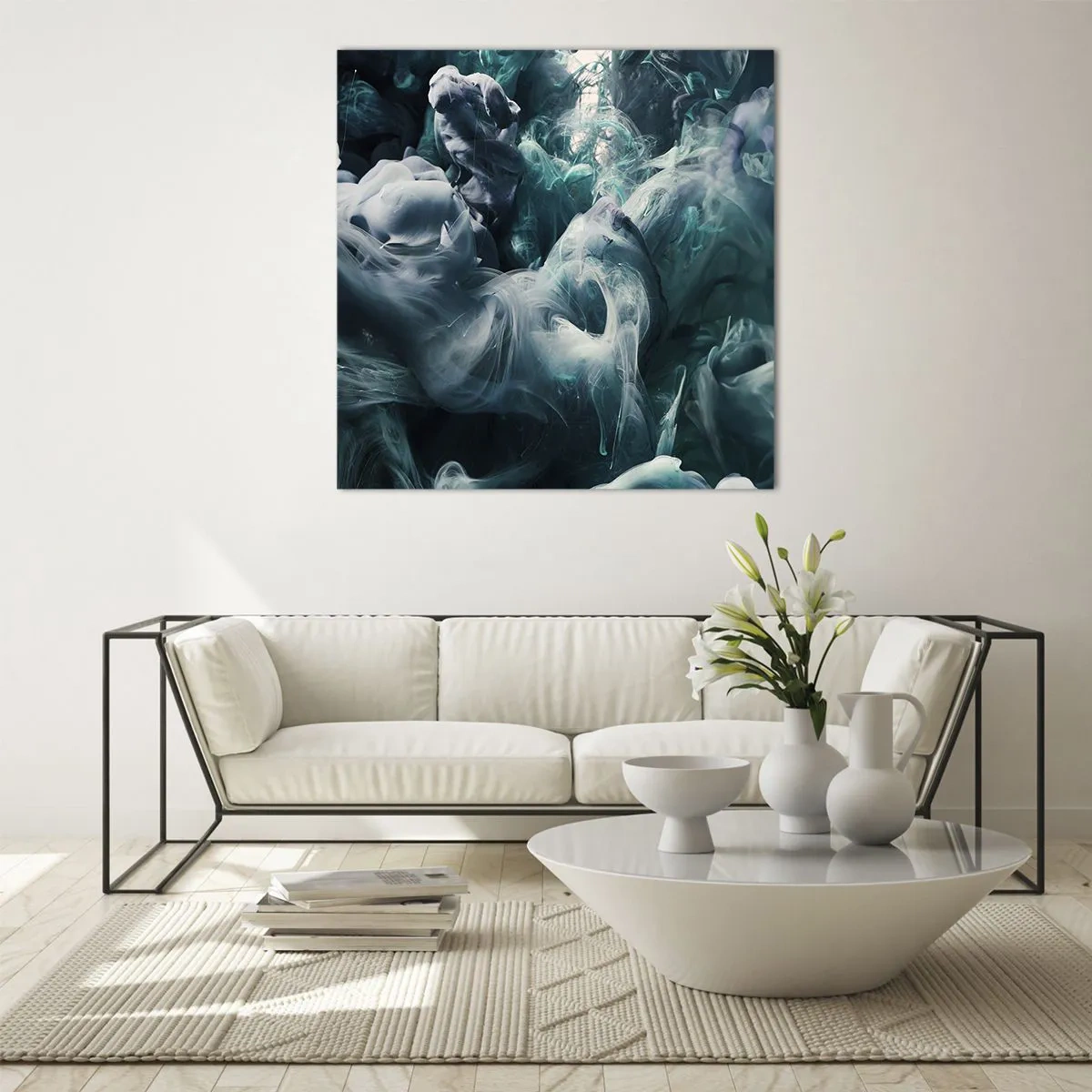Schilderen op glas - De nobele kilheid van steen - 70x70 cm