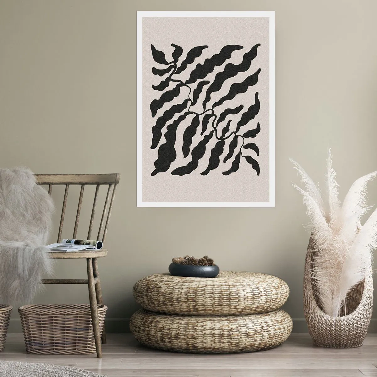 Poster - Natuur van een vierkant - 40x50 cm