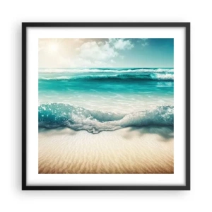 Poster in een zwarte lijst - De vrede van de oceaan - 50x50 cm