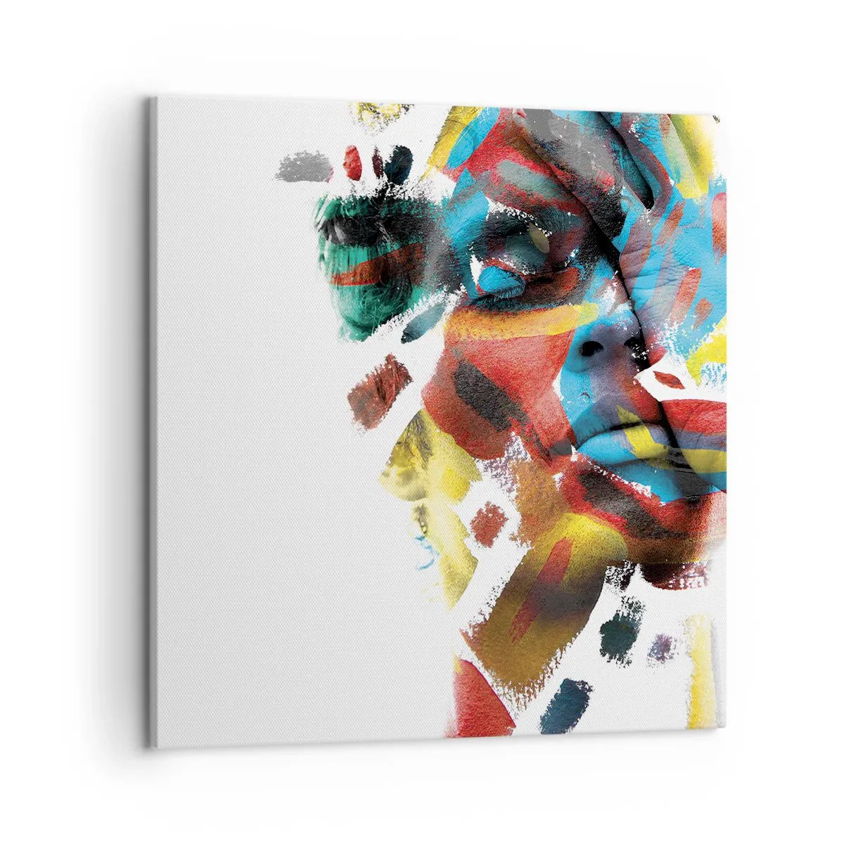 Schilderen op canvas - Een kleurrijke persoonlijkheid - 50x50 cm