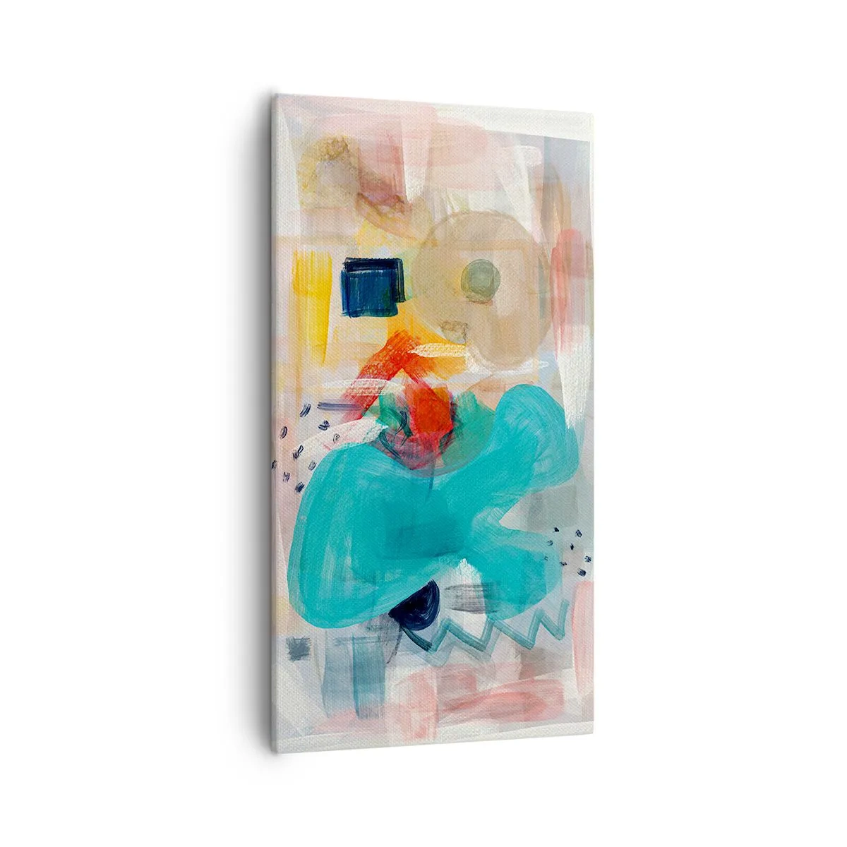 Schilderen op canvas - Kleurrijk spel - 55x100 cm