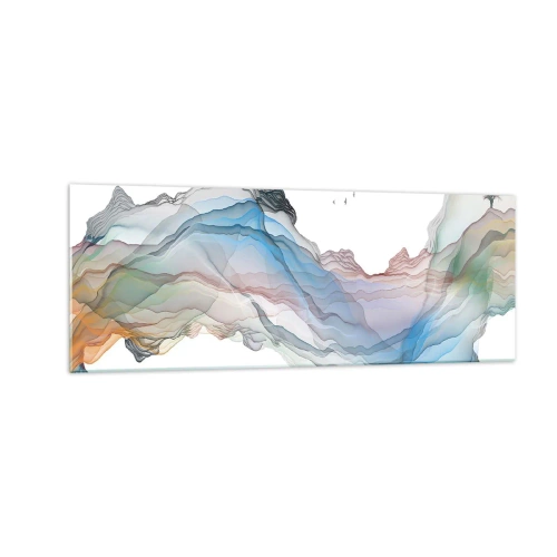 Schilderen op glas - Op weg naar de kristallen bergen - 140x50 cm