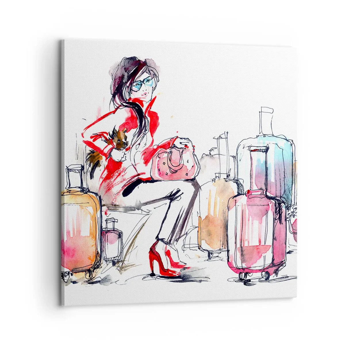 Schilderen op canvas - Laten we gaan zitten voor de reis - 60x60 cm