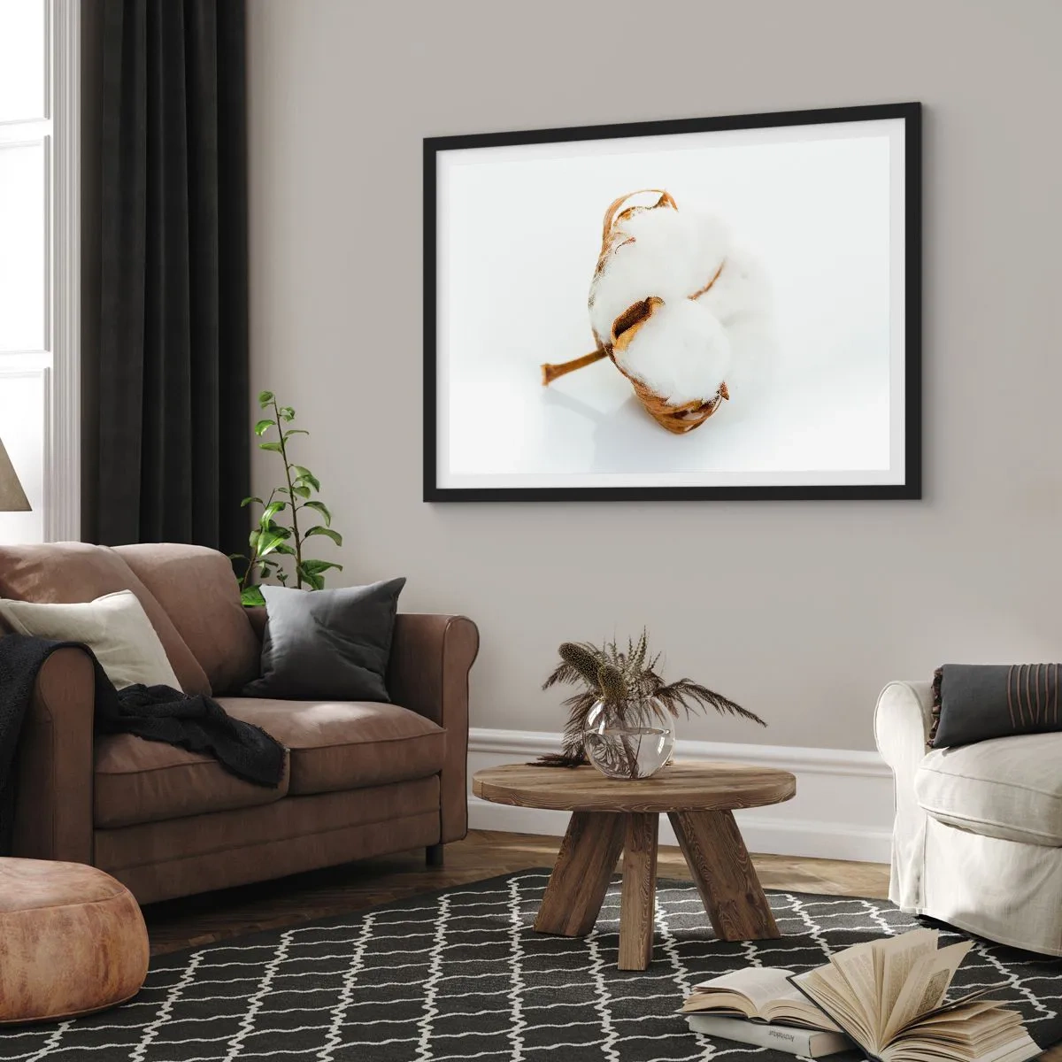 Poster in een zwarte lijst - Zacht van aard - 91x61 cm