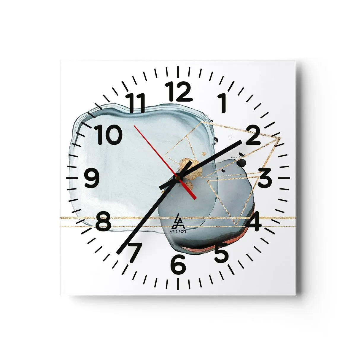 Wandklok - Klok - Een studie van druppels - 40x40 cm