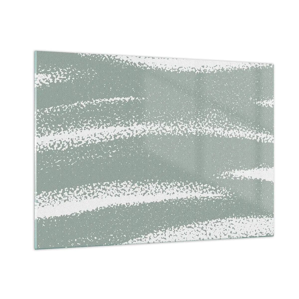 Schilderen op glas - Abstractie in een winterklimaat - 100x70 cm