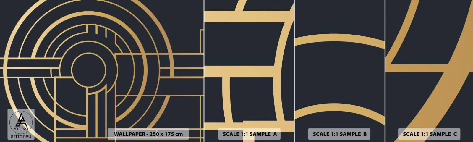 Fotobehang Staaltje Standard Eco - Draaien van dingen - Abstractie, Deel, Grafisch - 100x30 cm