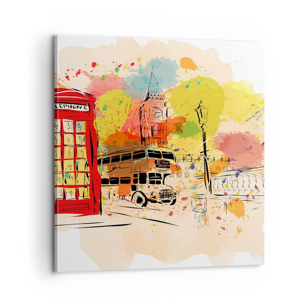 Schilderen op canvas - De stad van de afwisseling - 60x60 cm