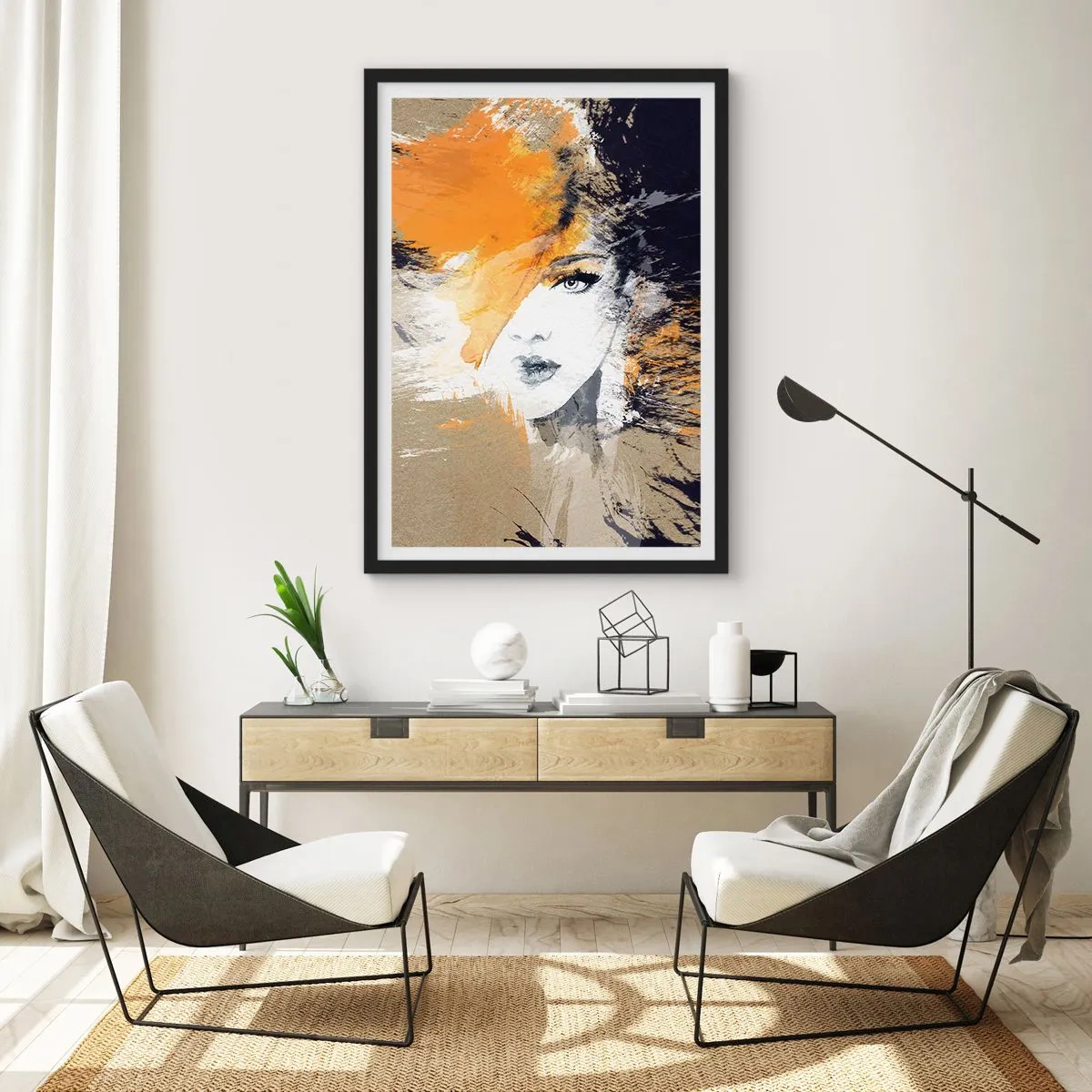 Poster in een zwarte lijst - En er is licht - 30x40 cm