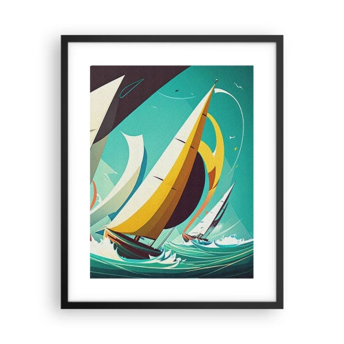 Poster in een zwarte lijst - Met elementen als een broer - 40x50 cm