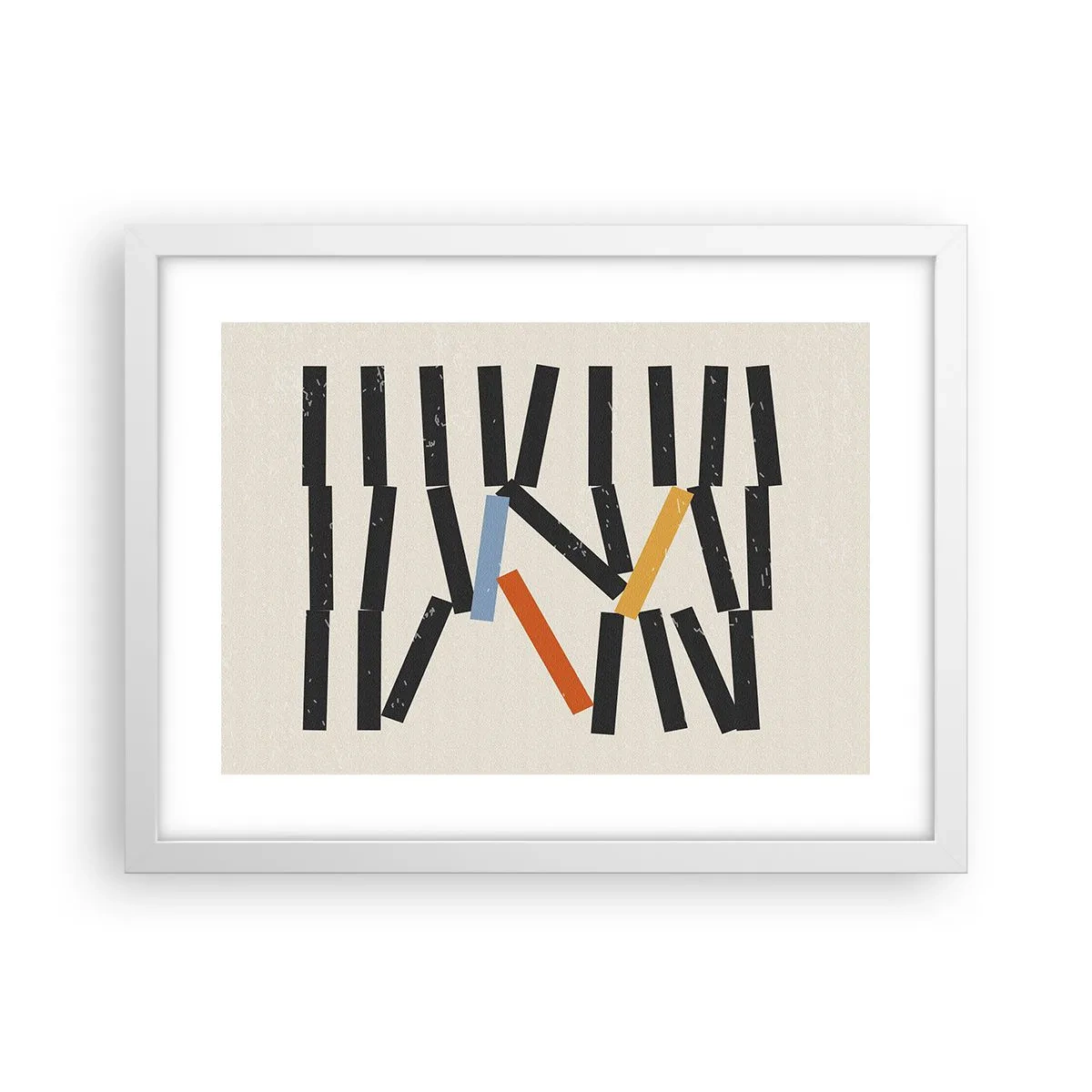Poster in een witte lijst - Domino – compositie - 40x30 cm