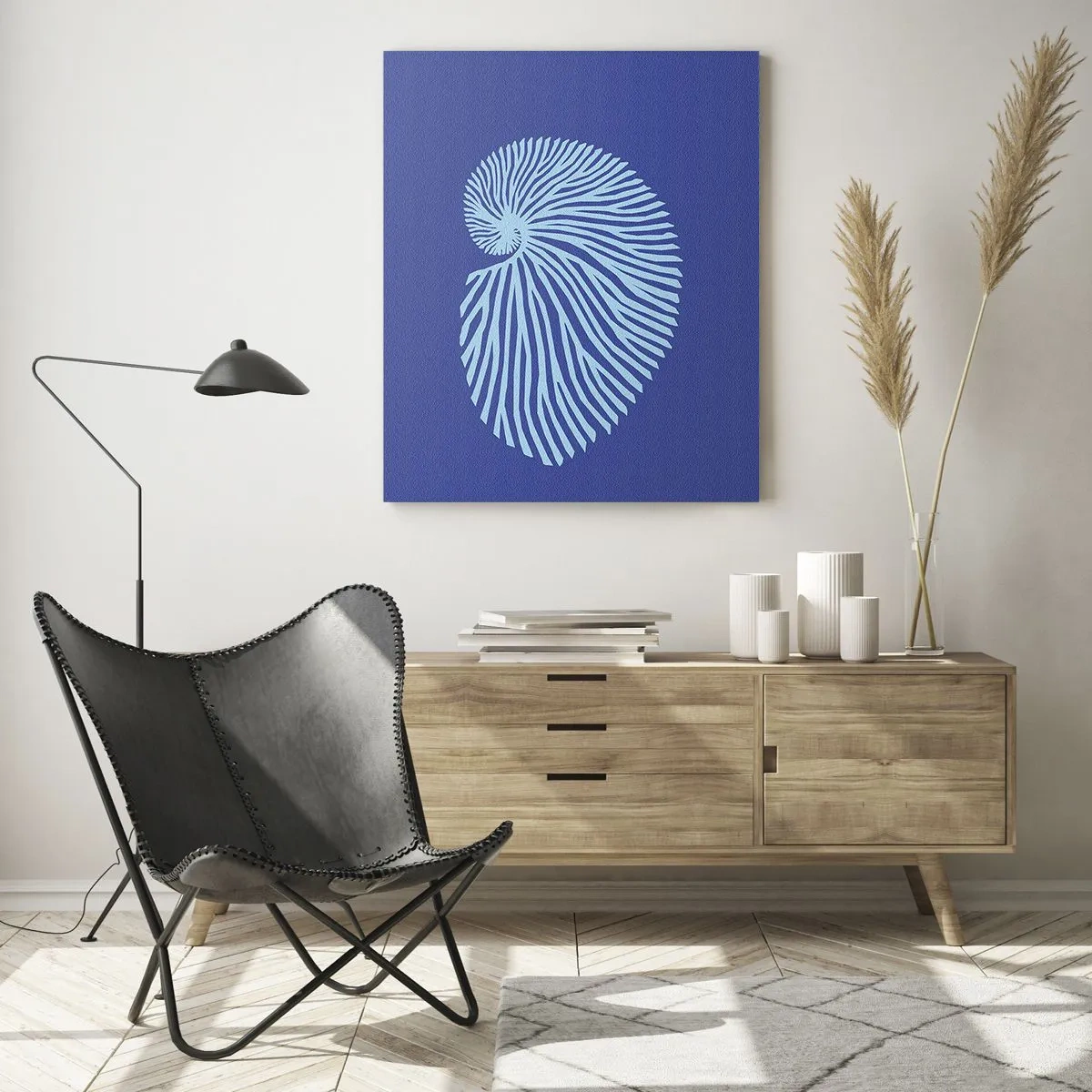 Schilderen op glas - De geboorte van de schelp - 50x70 cm