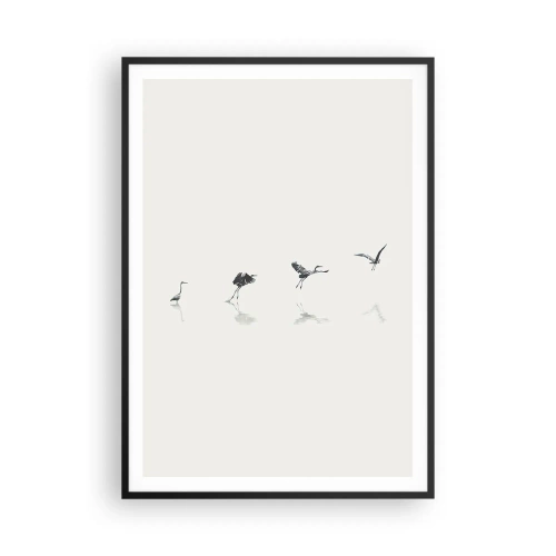 Poster in een zwarte lijst - Vier eenvoudige stappen - 70x100 cm