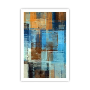 Poster - Door de blauwe sluier - 61x91 cm