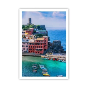 Poster - Mediterrane magische stad - 70x100 cm