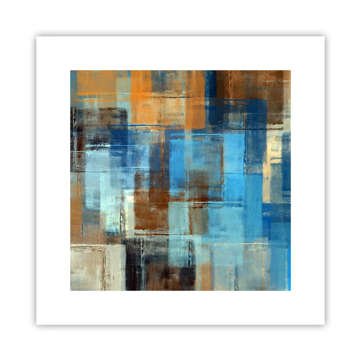 Poster - Door de blauwe sluier - 30x30 cm
