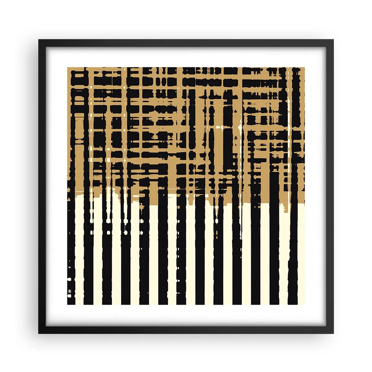 Poster in een zwarte lijst - Architecturale abstractie - 50x50 cm