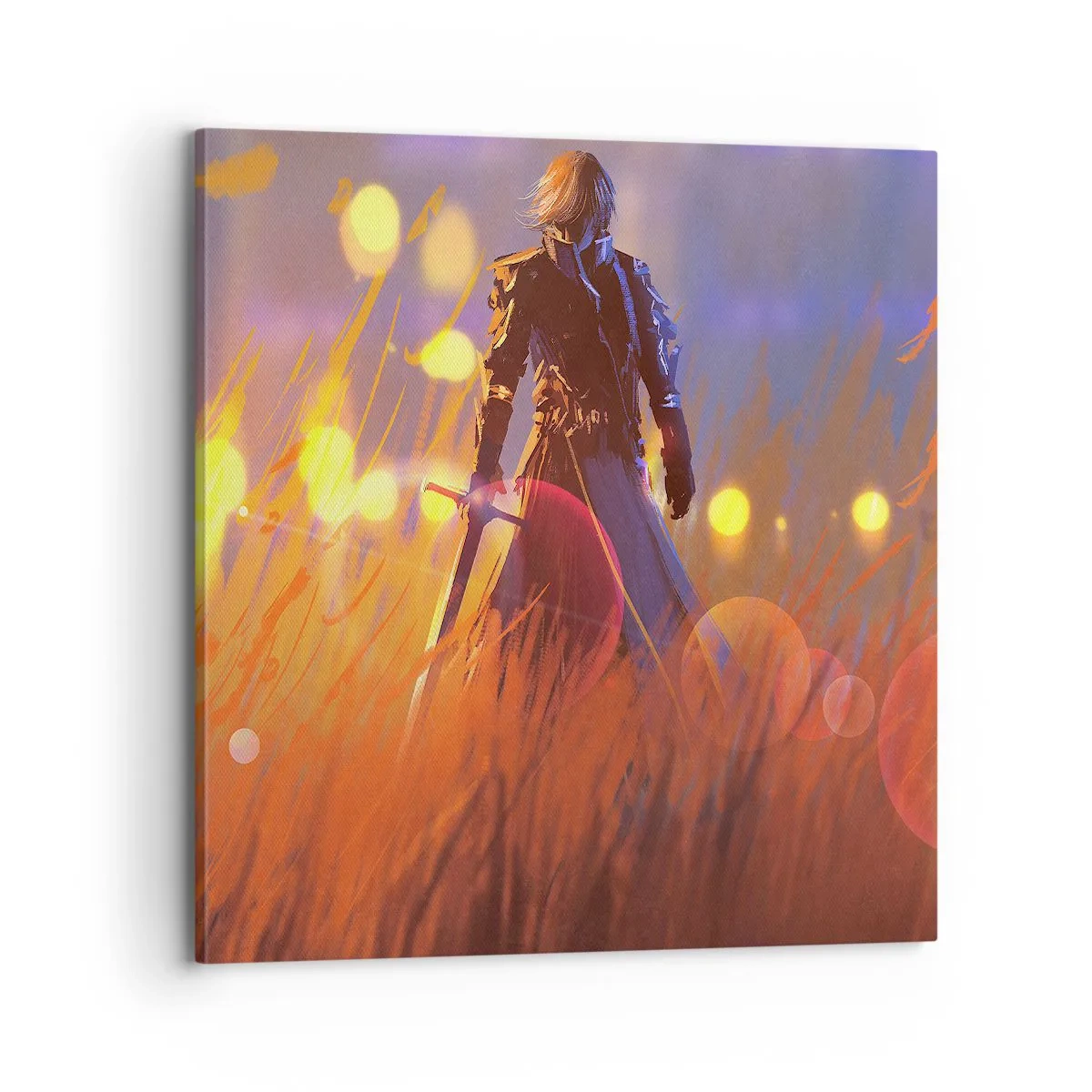 Schilderen op canvas - Dolende ridder - 70x70 cm