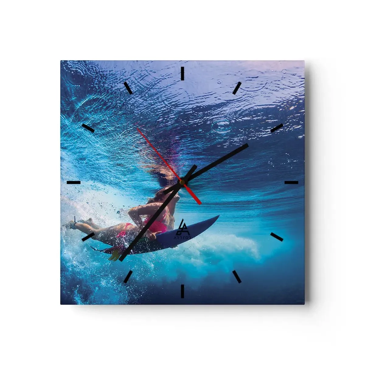 Wandklok - Klok - De diepte van vreugde - 30x30 cm