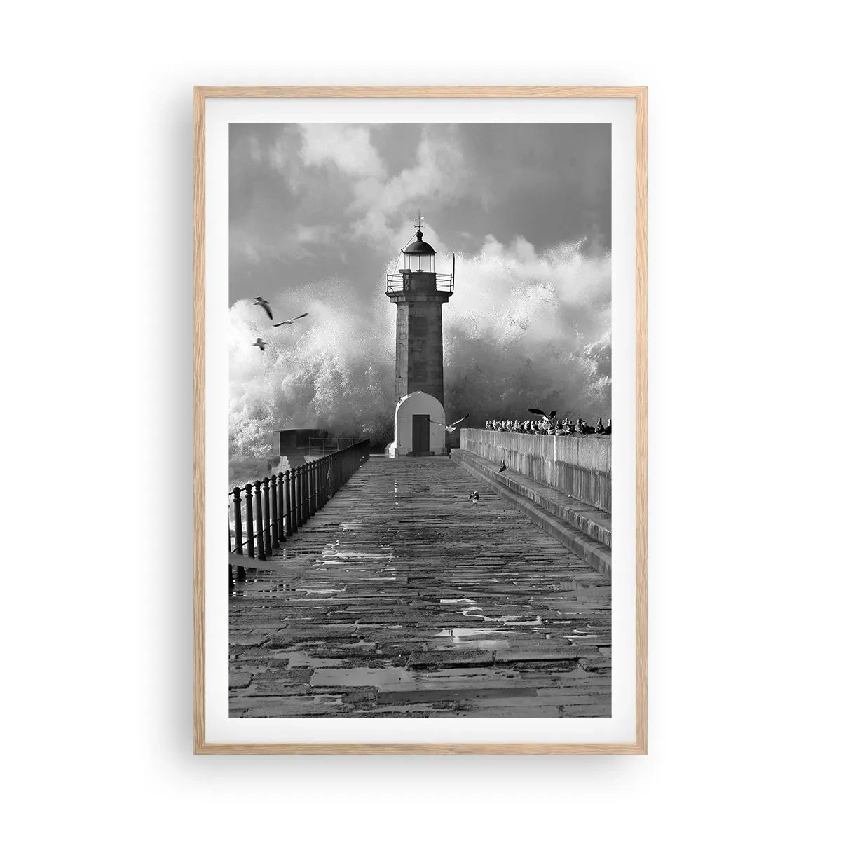 Een poster in een licht eiken lijst - Onbevreesd - 61x91 cm