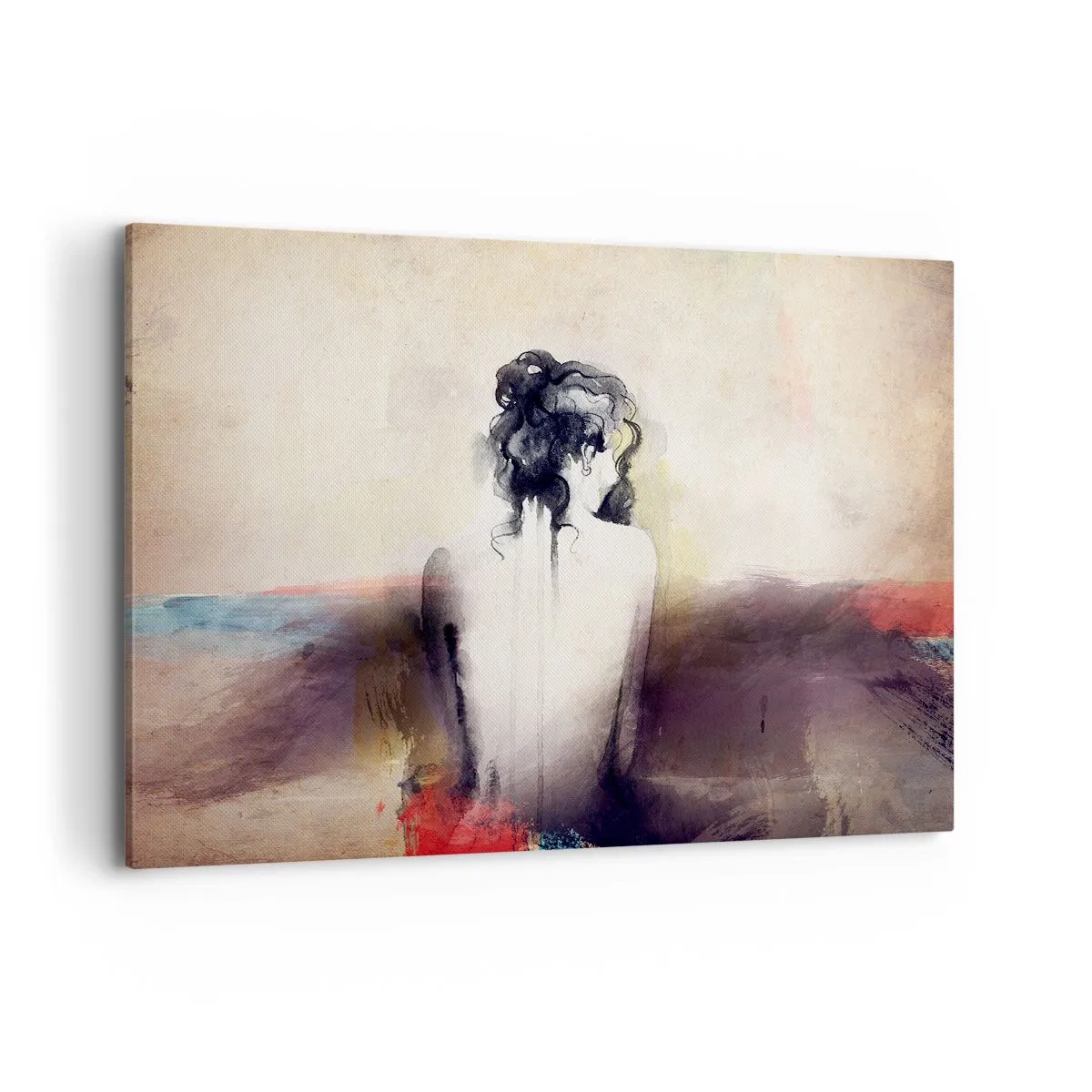 Schilderen op canvas - Vloeiende lijnen, ovale vormen - 120x80 cm
