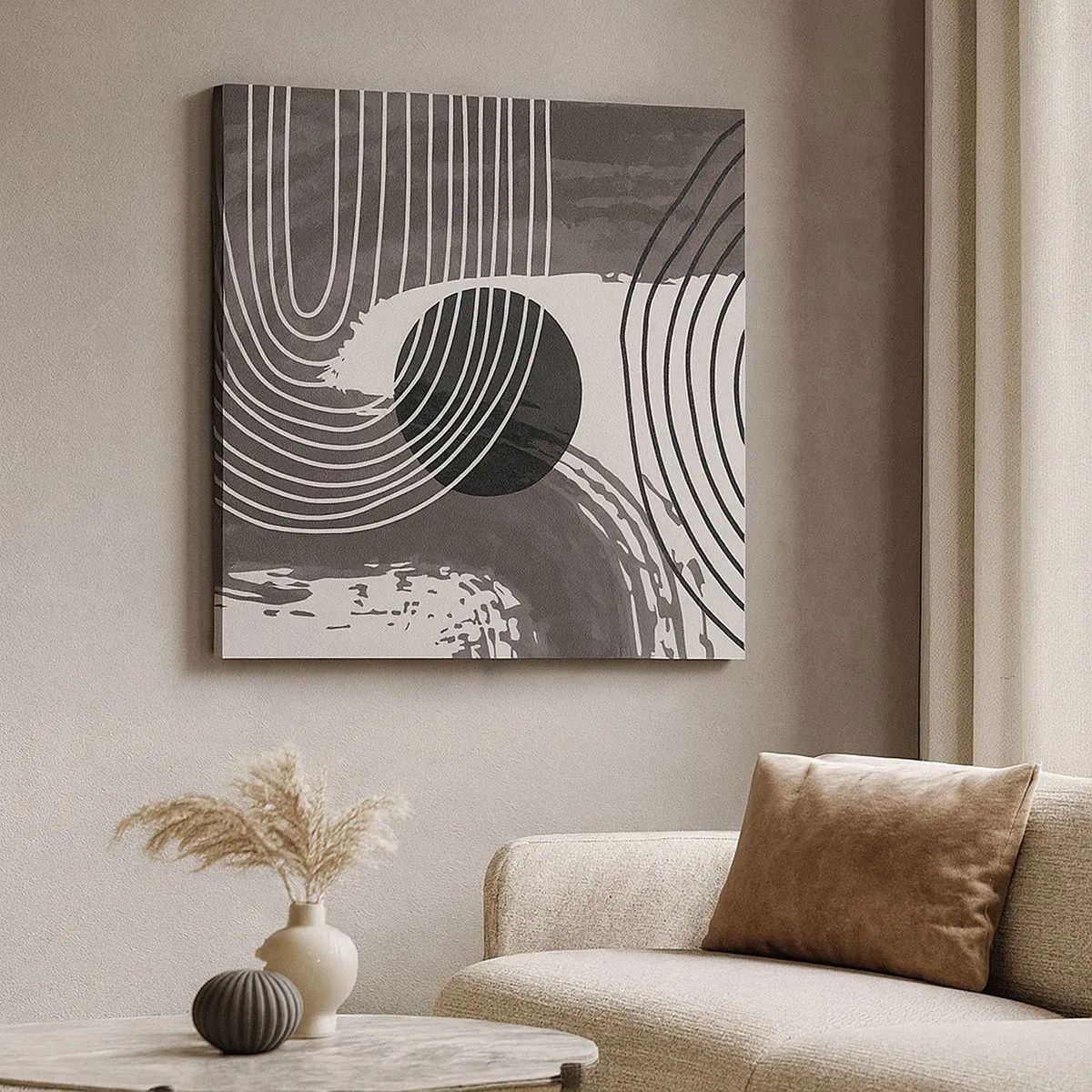 Schilderen op canvas - Het ovaal wint - 30x30 cm