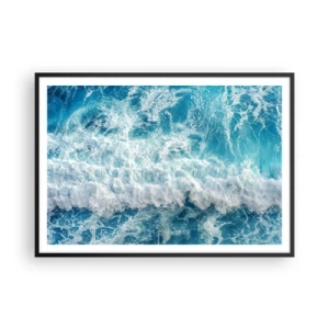 Poster in een zwarte lijst - Vrolijk en springend - 100x70 cm