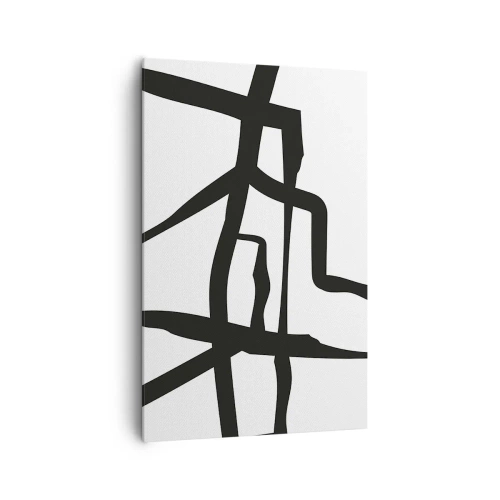 Schilderen op canvas - Zwart-wit ontwerp - 80x120 cm