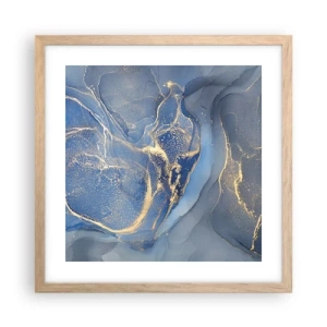 Een poster in een licht eiken lijst - Goudstof - 40x40 cm