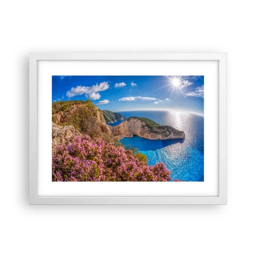 Poster in een witte lijst - Mijn geweldige Griekse vakantie - 40x30 cm