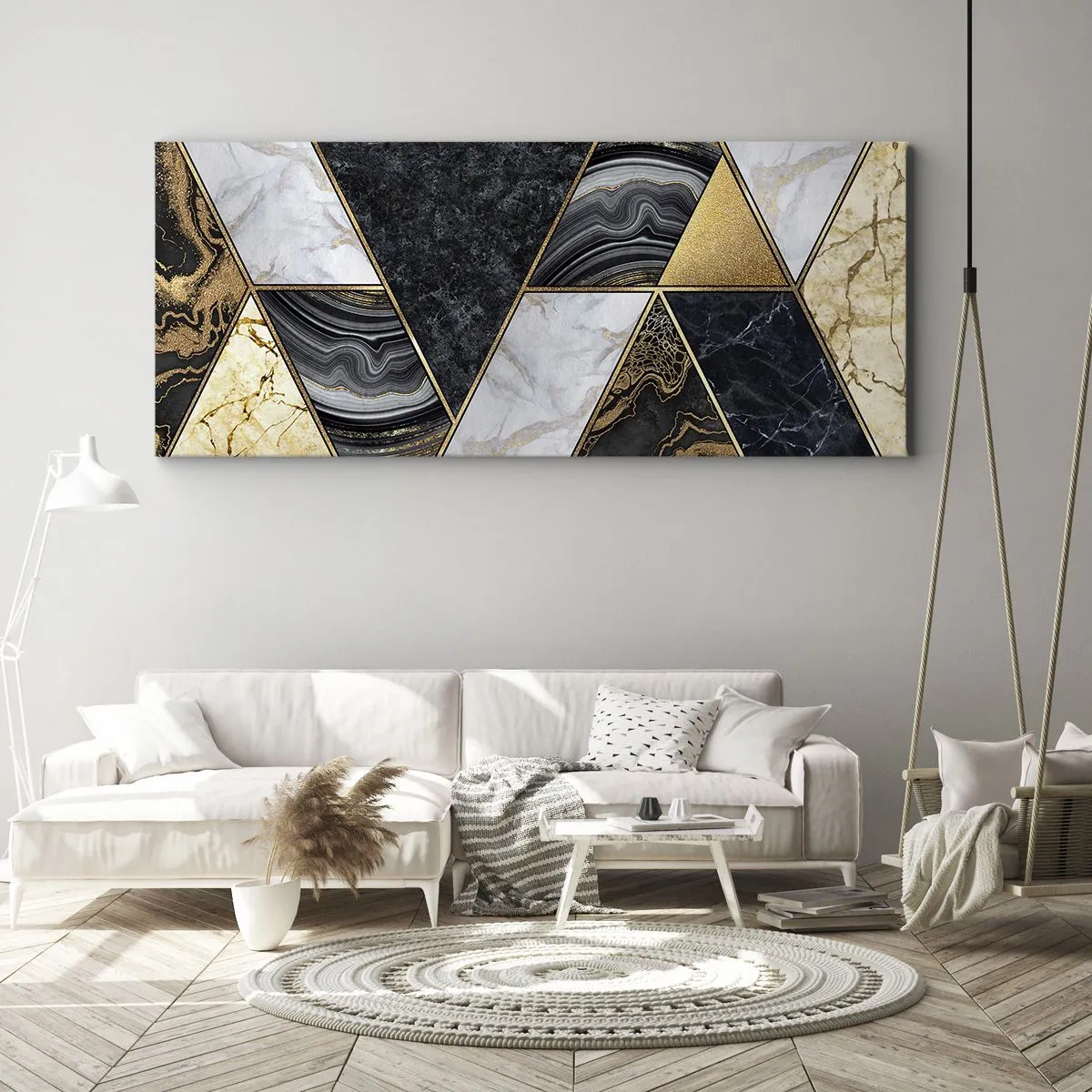 Schilderen op canvas - Steen bij steen - 100x40 cm
