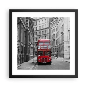 Poster in een zwarte lijst - Het dagelijkse leven hoeft niet grijs te zijn - 40x40 cm