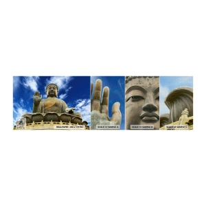 Fotobehang Monster Premium Canvas - Leef zonder angst - Boeddha, Religie, Azië - 100x30 cm